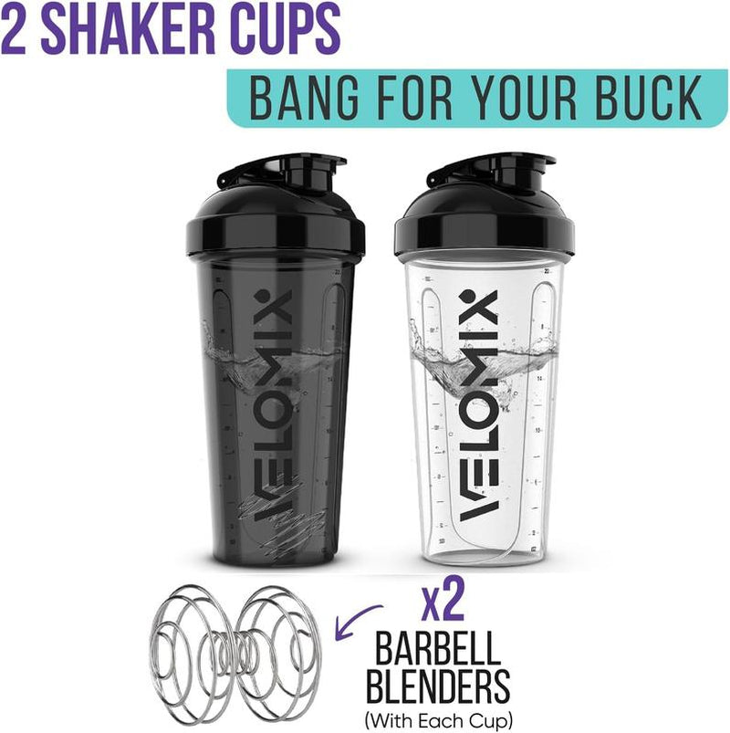 2-Pack 28Oz Protein Shaker Bottles – Leak-Proof Shaker Cups with Wire Whisks for Protein Shakes and Supplements – Ideal for Gym, Fitness, and Daily Use
