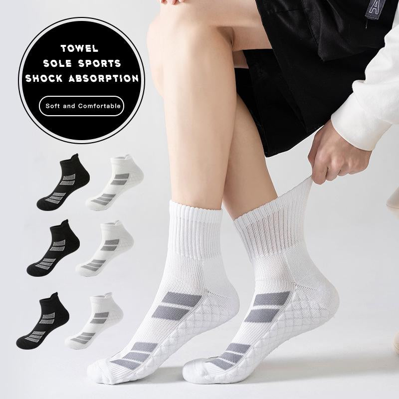 6 Pairs of Sports No Show Socks for Man and Woman, Ankle Socks with Terry Soles Offer Shock Absorption and Wear Resistance, White Daily Socks That Are Sweat-Absorbing and Breathable, Valentine'S Day Gift