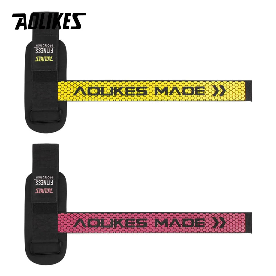 1 Pair Gym Fitness Weight Lifting Grip Straps Dumbbell Hand Grips Training Wrist Support Bands for Barbell Pull Up