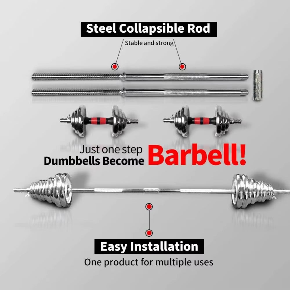 Adjustable Dumbbell Set Home Gym Cast Iron Barbell Sets with Carry Box 44Lbs Office Bedroom Workout Dumbbells for Men and Women