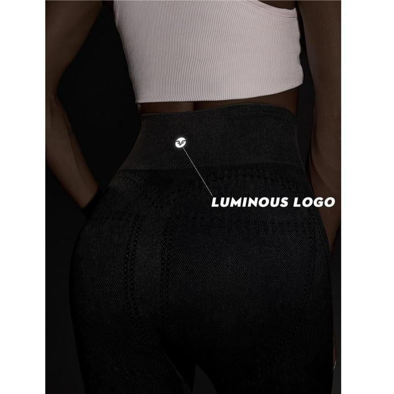 PLNOTME Womens Compression Leggings High Waisted Ribbed Butt Lifting Gym Workout Yoga Jeggings Pants