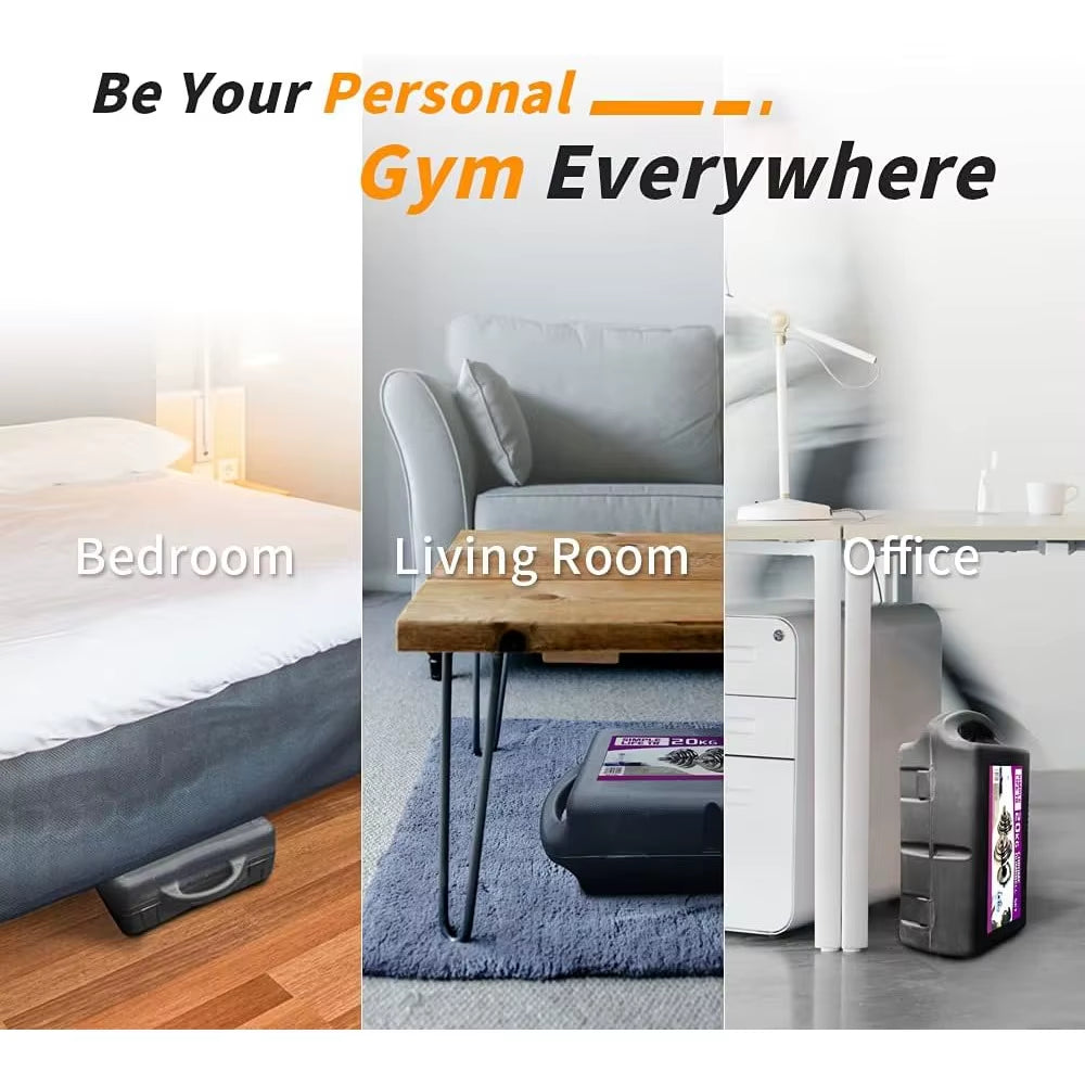 Adjustable Dumbbell Set Home Gym Cast Iron Barbell Sets with Carry Box 44Lbs Office Bedroom Workout Dumbbells for Men and Women