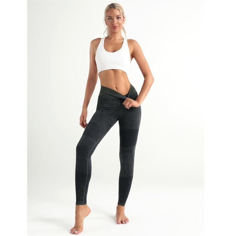 PLNOTME Womens Compression Leggings High Waisted Ribbed Butt Lifting Gym Workout Yoga Jeggings Pants