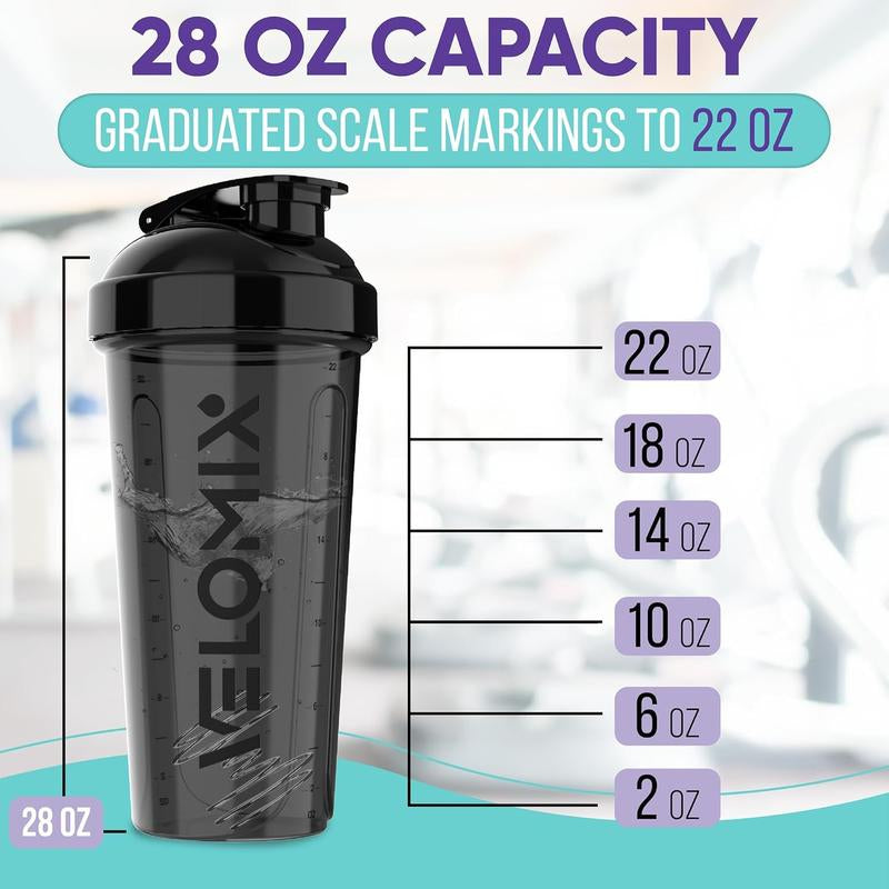 2-Pack 28Oz Protein Shaker Bottles – Leak-Proof Shaker Cups with Wire Whisks for Protein Shakes and Supplements – Ideal for Gym, Fitness, and Daily Use
