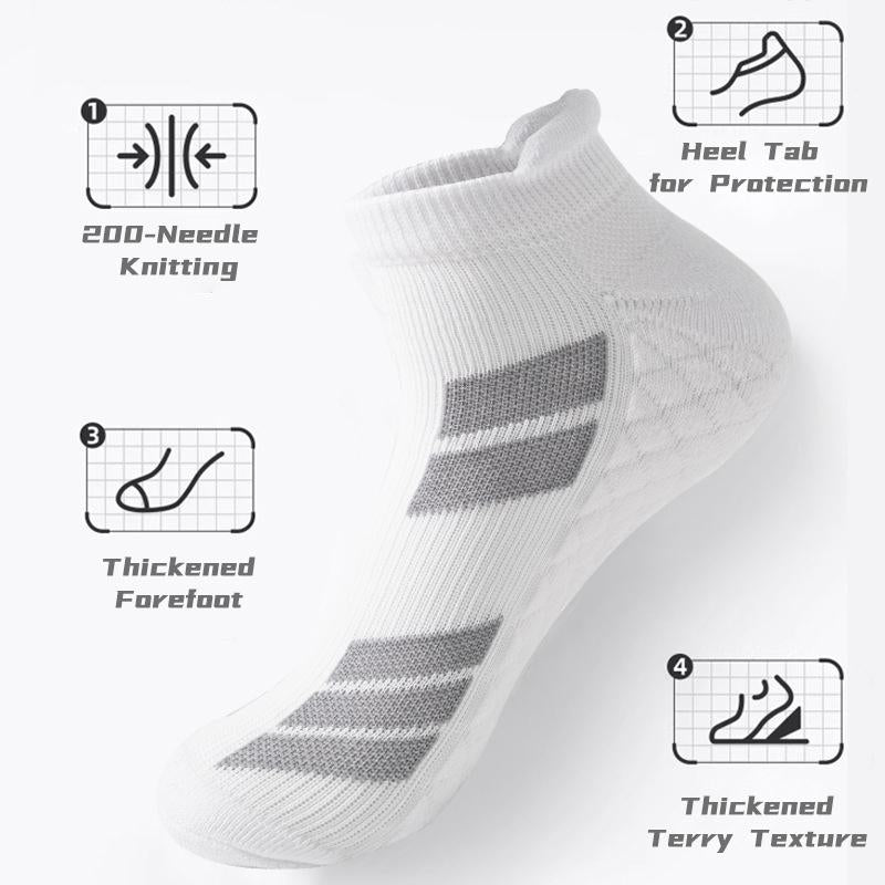 6 Pairs of Sports No Show Socks for Man and Woman, Ankle Socks with Terry Soles Offer Shock Absorption and Wear Resistance, White Daily Socks That Are Sweat-Absorbing and Breathable, Valentine'S Day Gift