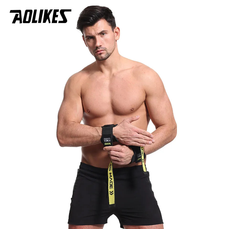 1 Pair Gym Fitness Weight Lifting Grip Straps Dumbbell Hand Grips Training Wrist Support Bands for Barbell Pull Up