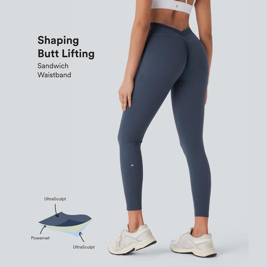Halara Ultrasculpt™ Socinched High Waisted Tummy Control Butt Lifting Ruched Pocket Shaping Yoga Leggings