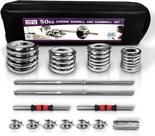 Adjustable Dumbbell Set Home Gym Cast Iron Barbell Sets with Carry Box 44Lbs Office Bedroom Workout Dumbbells for Men and Women