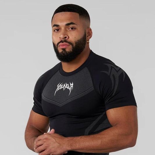 Men'S Fitness Compression Shirt -Breathable & Stretchy Workout Tee